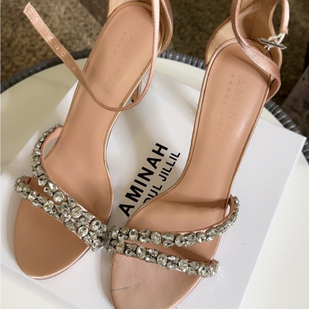 Aminah Abdul Jallil Women's Pink Crystal Sandals
